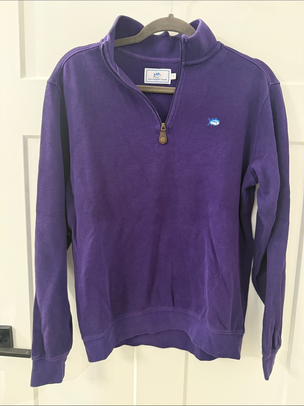 Southern Tide Deep Purple Quarter-Zip Pullover